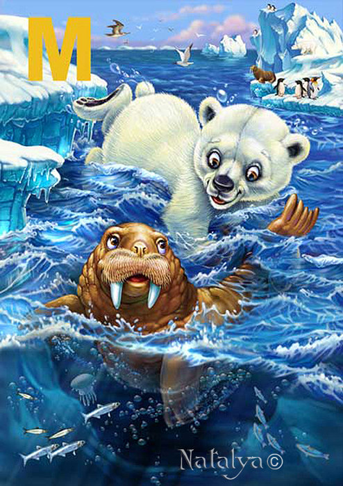 №239202 - животные, алфавит - оригинал
