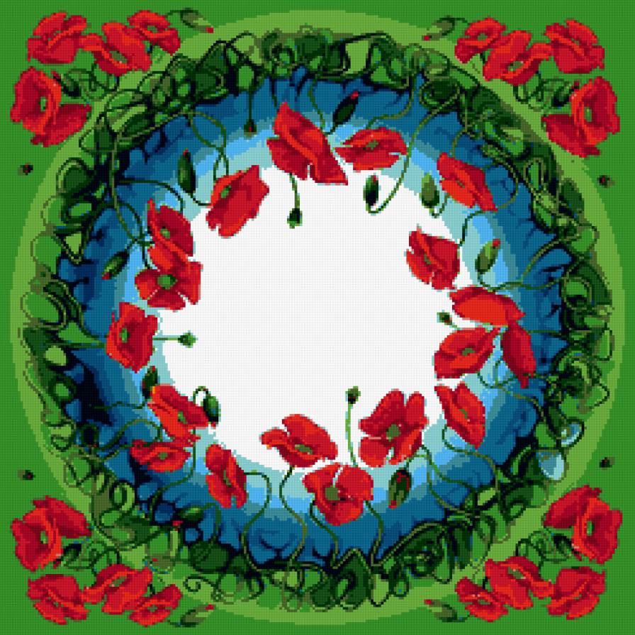 маки - цветы, мак, подушка, полевые - предпросмотр