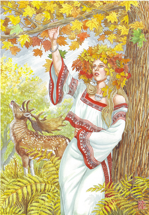 девушка - осень, русь, образ, природа, женщина, лес - оригинал