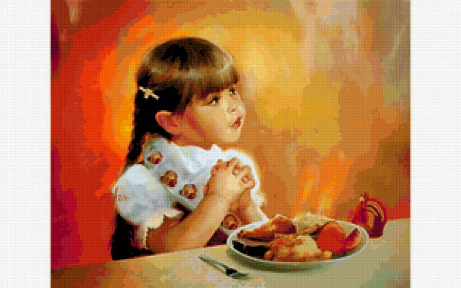 Благодарная молитва. - девочки, молитва, дети - предпросмотр