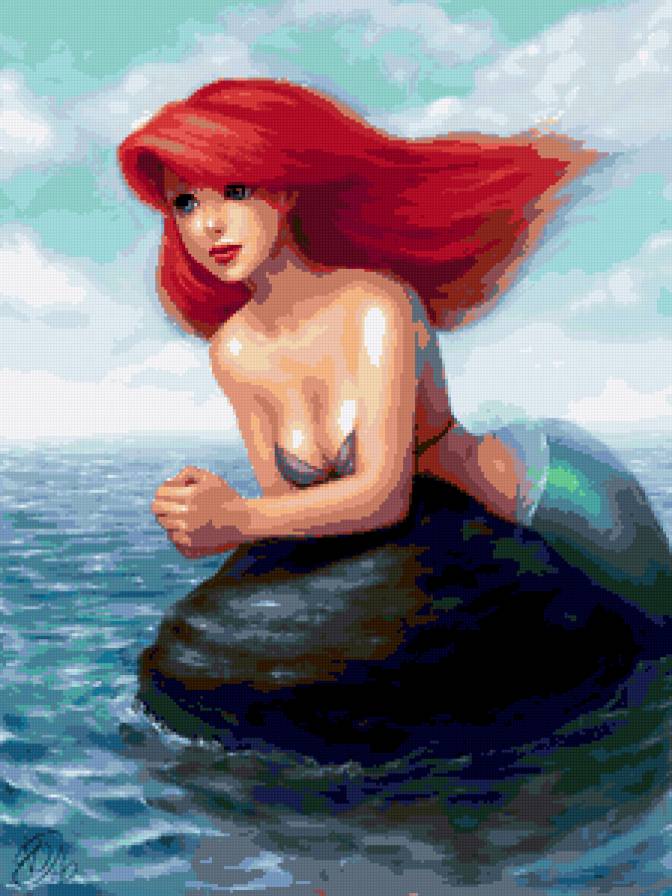 Русалочка. - мультики, русалка., море, детское - предпросмотр