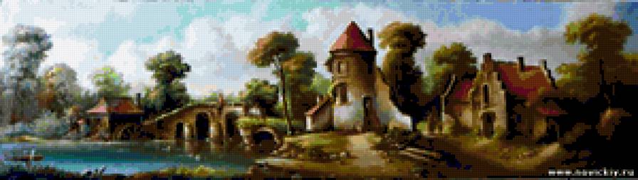 Голладнский пейзаж 17-го века - пейзаж, природа, голландия - предпросмотр