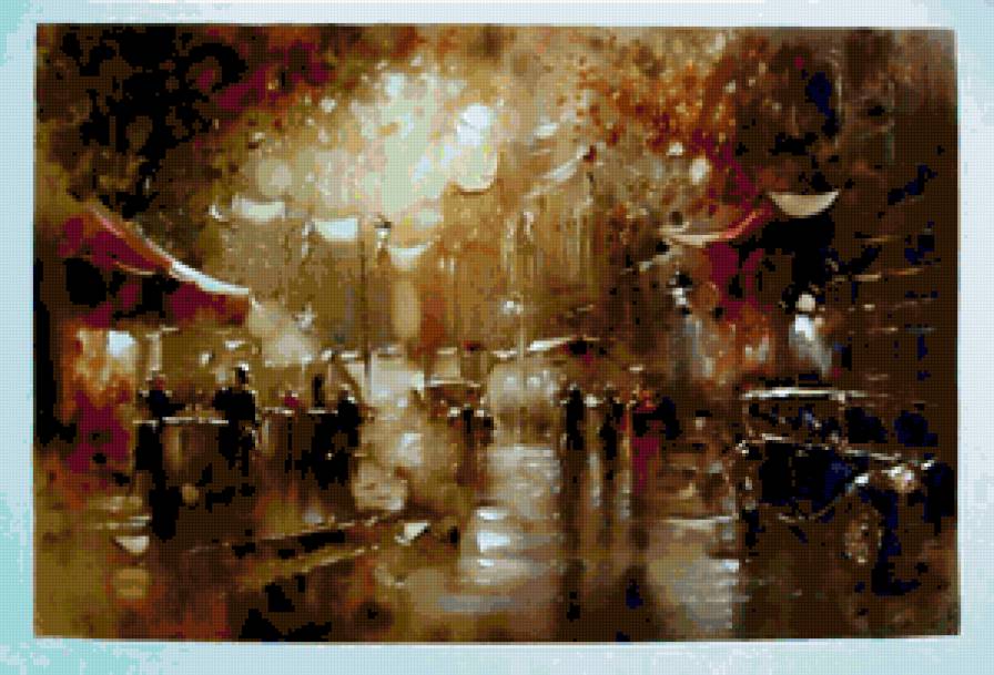 Вечерний Париж - город, париж, вечер, городской пейзаж - предпросмотр