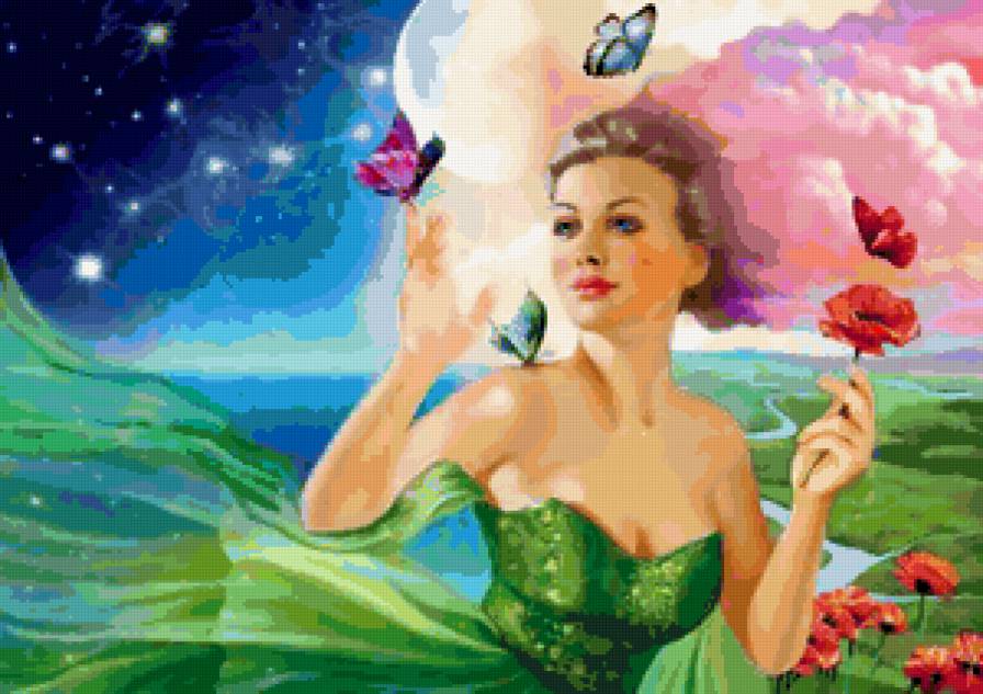 Иллюстрации Татьяны Дорониной. - фентези, романтика, бабочки, девушка - предпросмотр