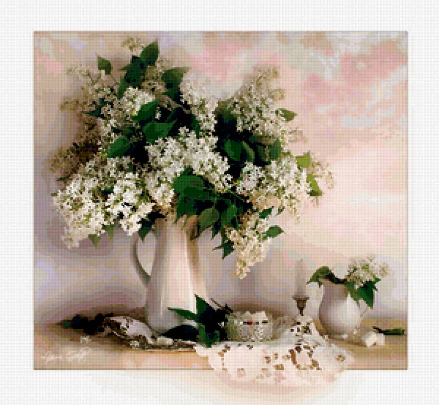 Сирень - букет, сирень, цветы - предпросмотр