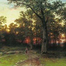 шишкин. лес вечером