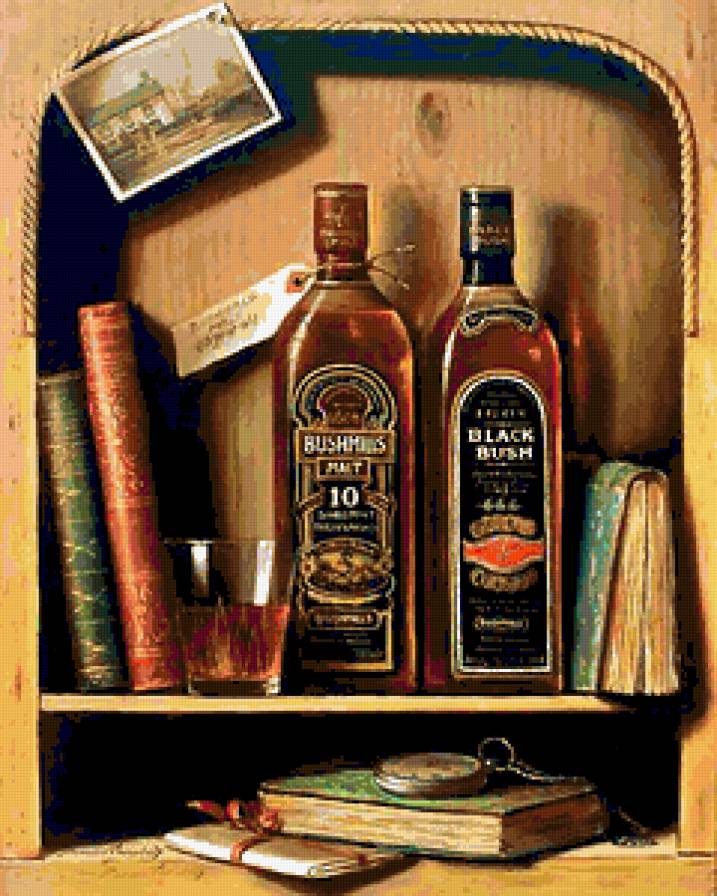 Натюрморт ч.3 - книга, бутылка, вино, триптих, натюрморт - предпросмотр