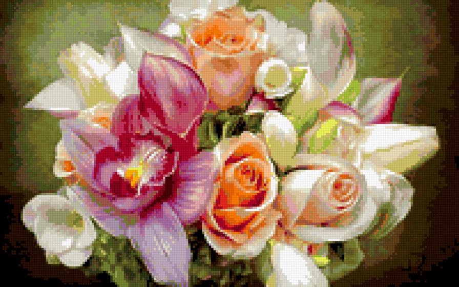 яркий букет - предпросмотр