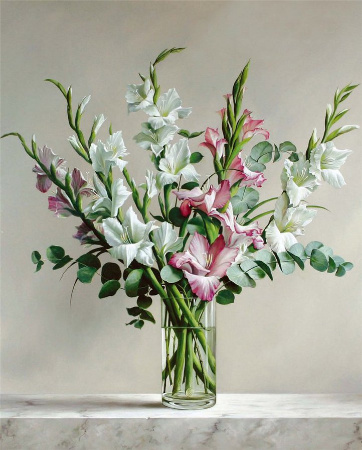 Гладиолусы - цветы, гладиолусы, натюрморт, букеты - оригинал