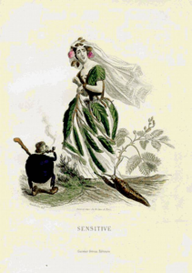 Жерар Гранвиль. - карикатура., графика, шаржи, цветы - предпросмотр