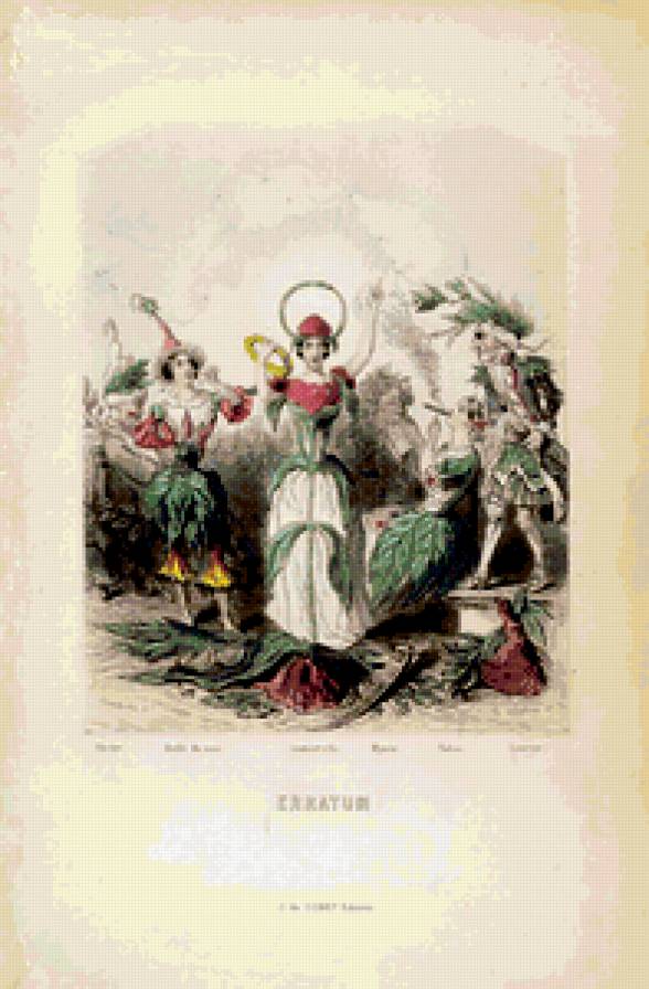 Жерар Гранвиль. - карикатура., цветы, графика, шарж - предпросмотр