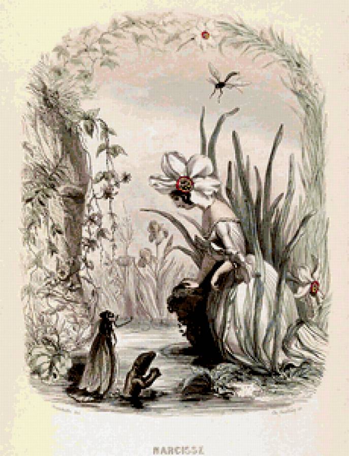 Жерар Гранвиль. - графика, шарж, цветы, карикатура. - предпросмотр