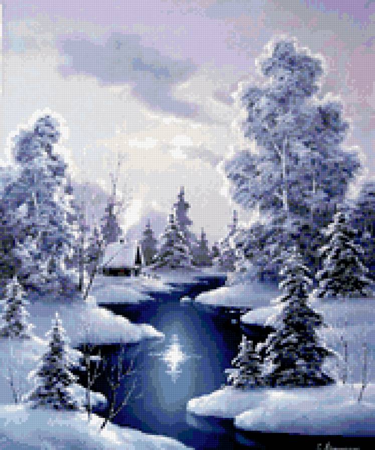 Рождество - зима, лес, рождество, пейзаж - предпросмотр