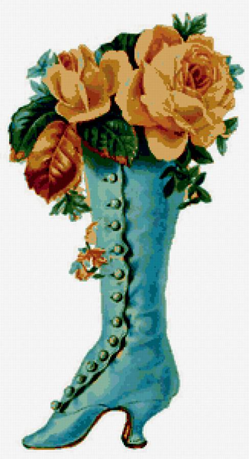 №242917 - сапог, цветы, розы - предпросмотр