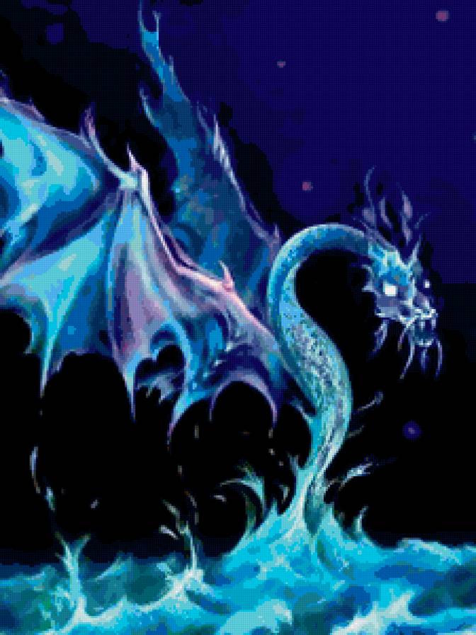 голубой дракон - мистика, фантастика, драконы, фэнтази - предпросмотр