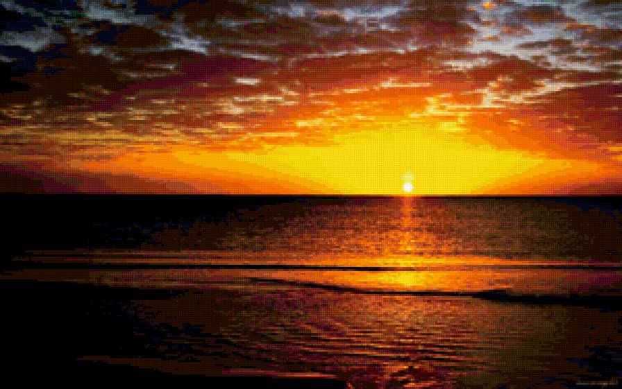 №243562 - небо, природа, море, закат - предпросмотр