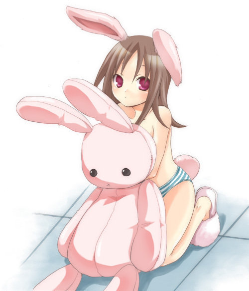 Девушка-кролик - девушки, кролики, аниме - оригинал