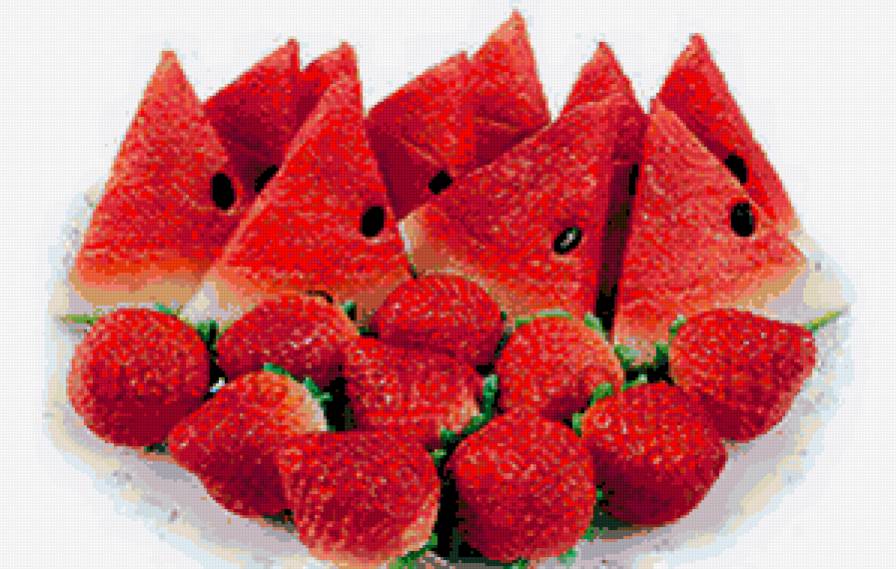Фрукты. - клубника, фрукты, кухня, арбуз, еда - предпросмотр