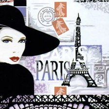 Оригинал схемы вышивки «Парижанка» (№244186)