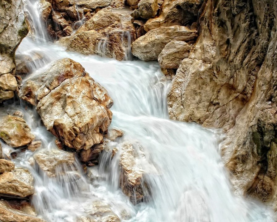 Горный каскад - горы водопад каскад вода - оригинал