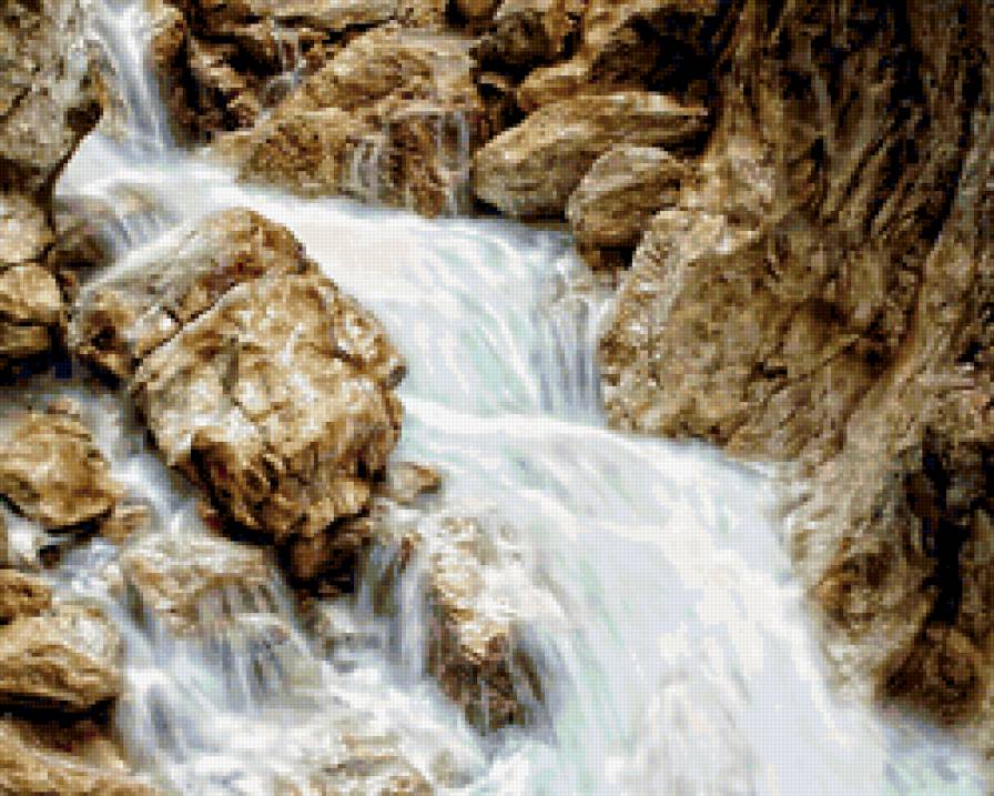 Горный каскад - горы водопад каскад вода - предпросмотр