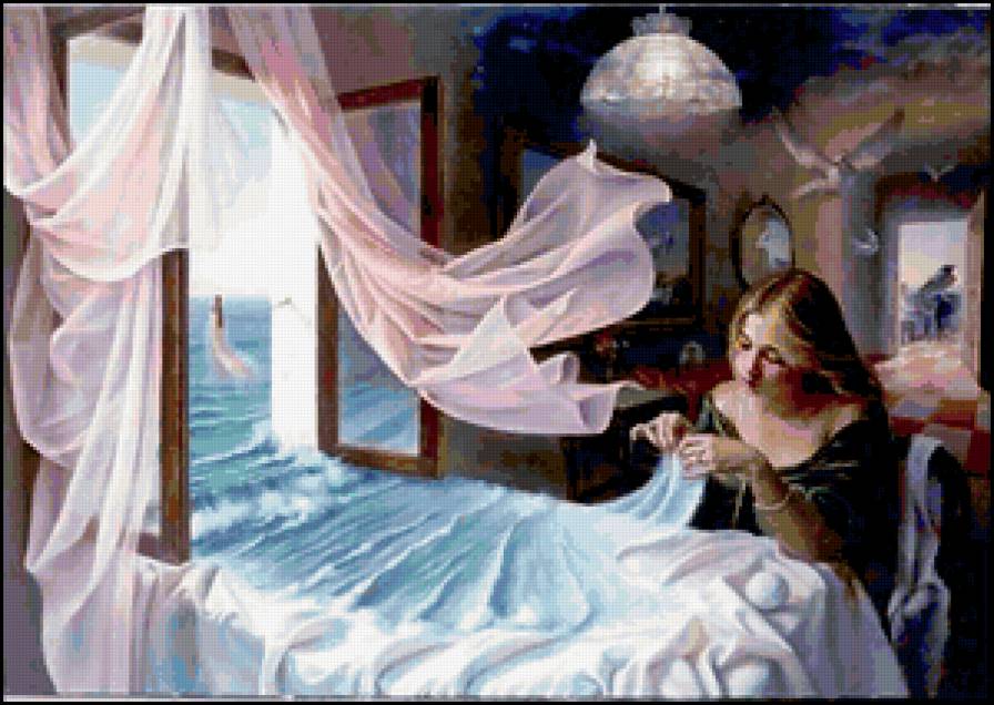 картина - живопись, портрет, женщина - предпросмотр