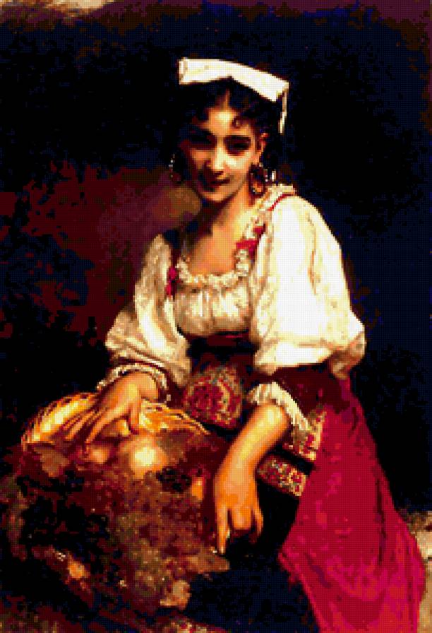 портрет - живопись, женщина, картина - предпросмотр