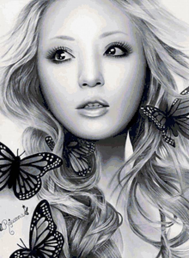 Весенние бабочки - бабочки, девушка - предпросмотр