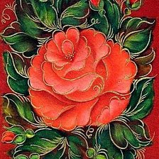 Схема вышивки «Красный цветок»