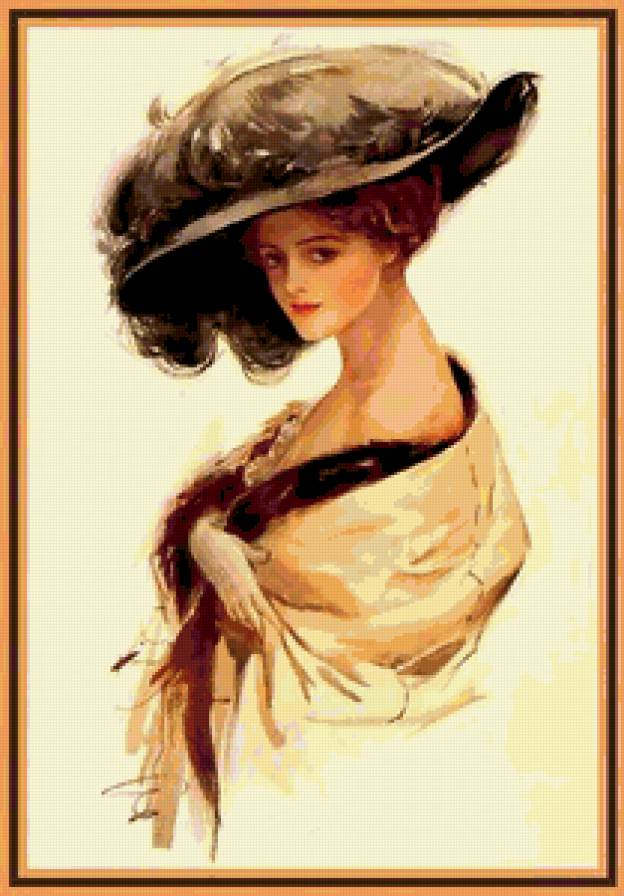 ДАМА В ШЛЯПЕ - взгляд, незнакомая, неизвестная, женщина - предпросмотр