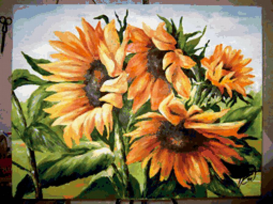 подсолнухи - подсолнухи - предпросмотр