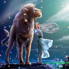 Схема вышивки «лев»