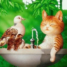 Схема вышивки «кошки»