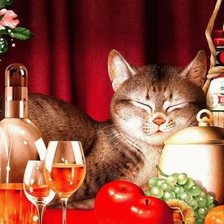 Схема вышивки «кошки»