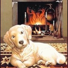 Схема вышивки «собаки»