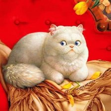 Схема вышивки «кошки»