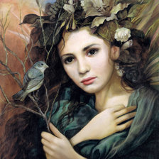 Оригинал схемы вышивки «женский образ в живописи» (№244831)