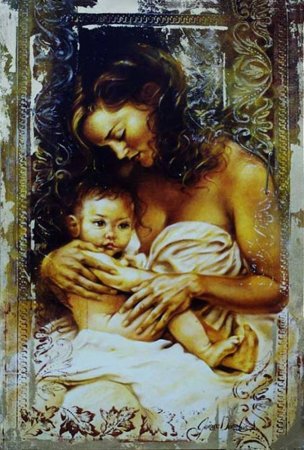 Janice Darr Cua ''Мать и дитя'' - дитя, дети, ребенок, мама, живопись, малыш, мать - оригинал