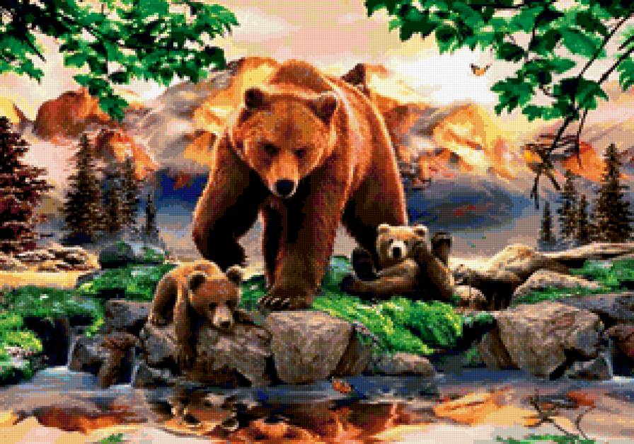 медвежье семейство - медведи - предпросмотр