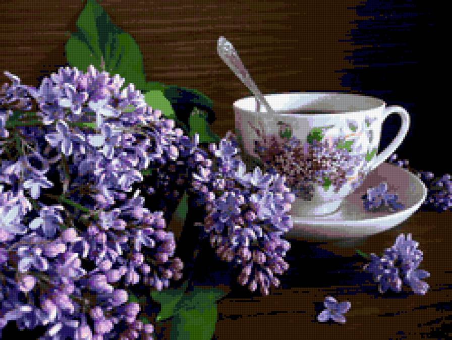 №245135 - цветы, сирень, чашка, картинка - предпросмотр