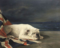 Lilian Cheviot "Wake Up England White Bulldog" - английский бульдог, англичанин, бульдог - оригинал