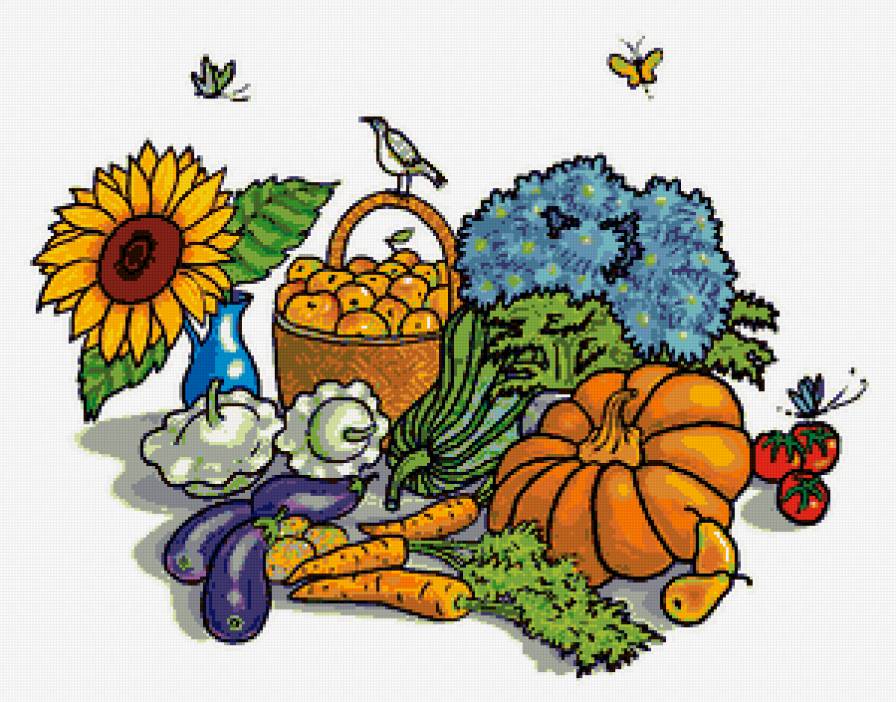 осенний урожай - натюрморт, осень, овощи, огород - предпросмотр