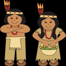 Схема вышивки «индейцы»