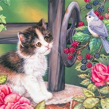 Схема вышивки «кошки»