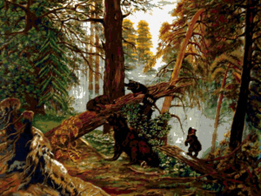 утро в сосновом бору - предпросмотр