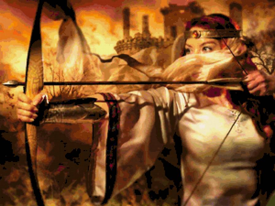 Лучница - фентези., девушки - предпросмотр