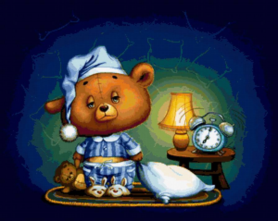 Спать пора. - для детей, мишка - предпросмотр