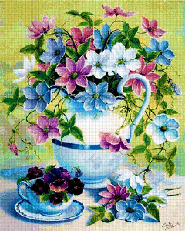 букет цветов - ваза, цветы - предпросмотр