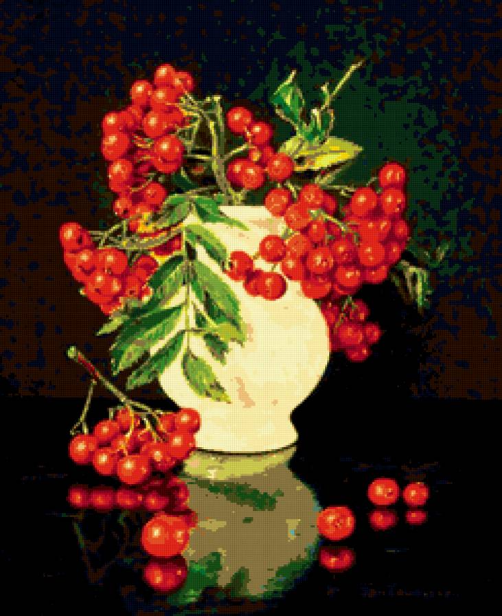 Рябина - натюрморт, букет, рябина - предпросмотр