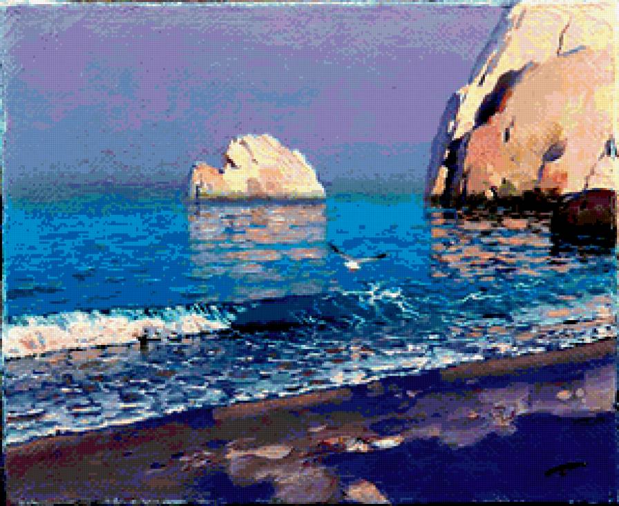 Море - вода, лето, прибой, скалы, море - предпросмотр